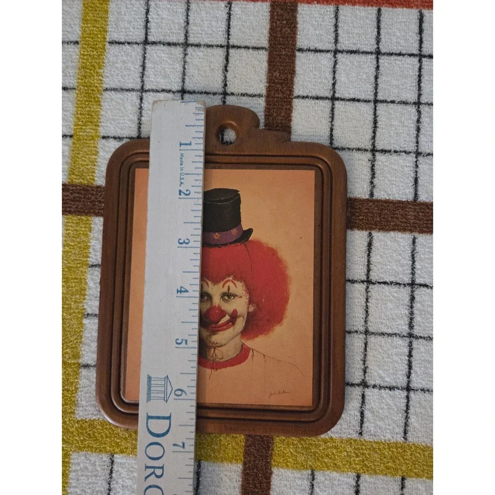 Vintage John Nelson Clown Wall Plaques Set of 4 Circus Decor Mid Century Art
